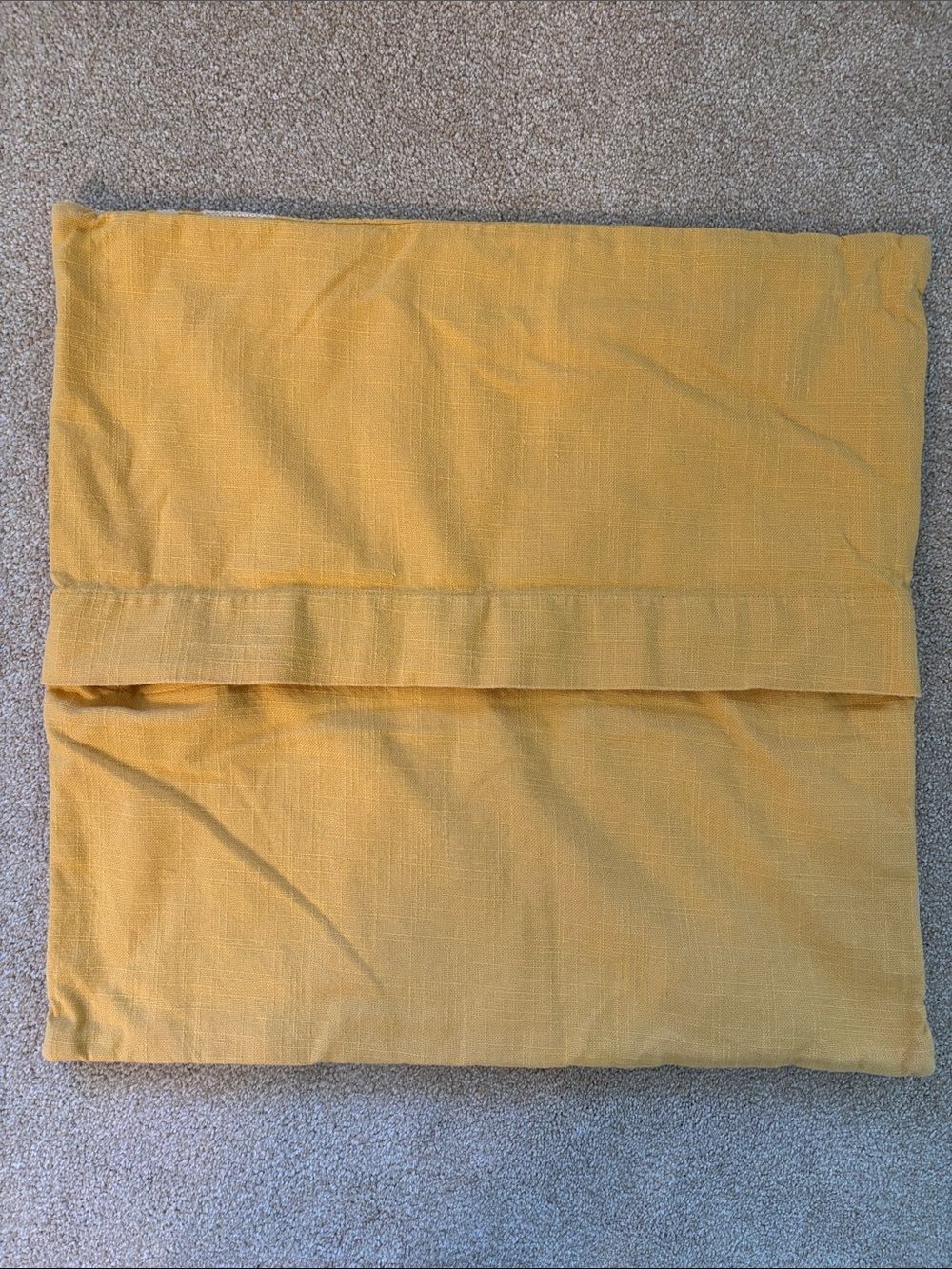 Pottery Barn Square Yellow Embroidered Floral Pillow Sham Cover 20” x 20” - Picture 7 of 9
